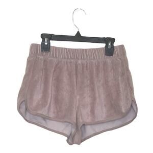 Topshop beige velour pull on short size 4